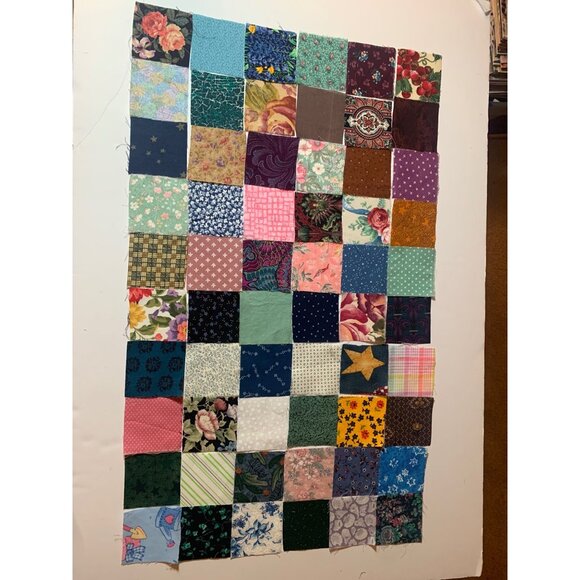 Patchwork Quilting Squares Lot 120 Pieces 2.5" Mixed Patterns & Colors Cotton Fa - Picture 6 of 7